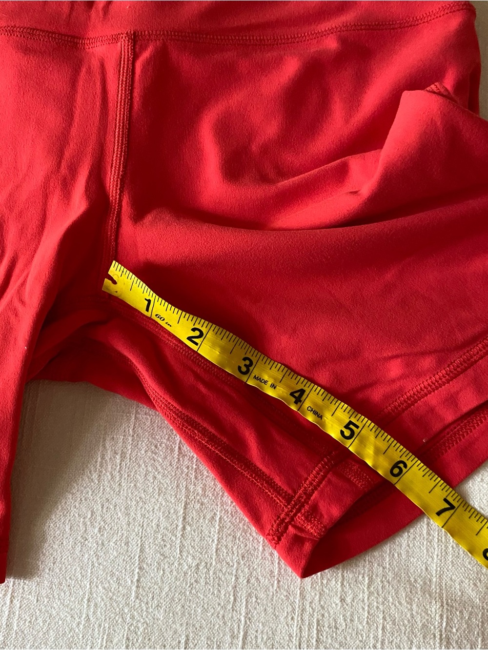 Lululemon Love Red Align Biker Shorts - Picture 3 of 5
